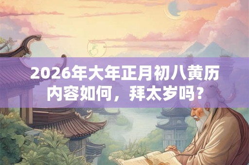 2026年大年正月初八黄历内容如何，拜太岁吗？