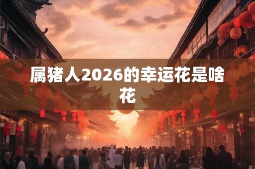 属猪人2026的幸运花是啥花