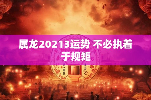 属龙20213运势 不必执着于规矩