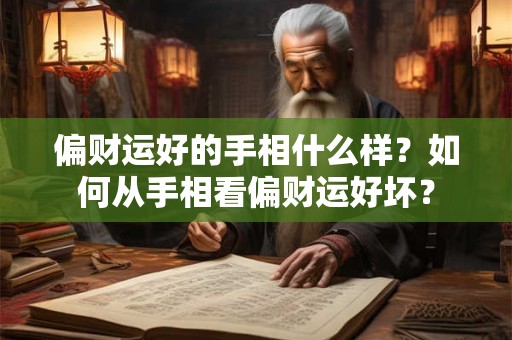 偏财运好的手相什么样？如何从手相看偏财运好坏？
