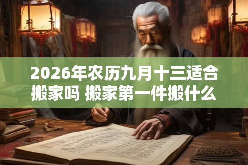 2026年农历九月十三适合搬家吗 搬家第一件搬什么最吉利