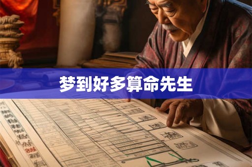 梦到好多算命先生 梦到好多算命先生