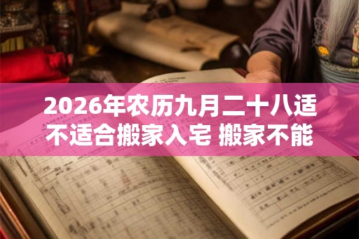 2026年农历九月二十八适不适合搬家入宅 搬家不能带的东西