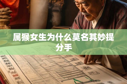 属猴女生为什么莫名其妙提分手