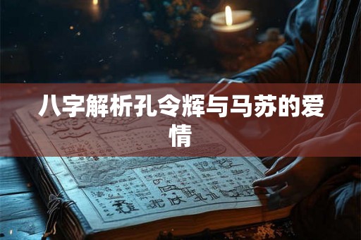 八字解析孔令辉与马苏的爱情