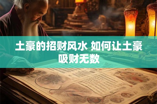 土豪的招财风水 如何让土豪吸财无数
