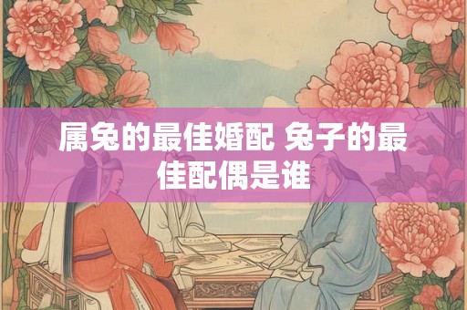 属兔的最佳婚配 兔子的最佳配偶是谁 属兔的最佳婚配 兔子的最佳配偶是谁