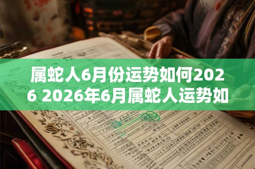 属蛇人6月份运势如何2026 2026年6月属蛇人运势如何 属蛇人6月份运势如何2026 2026年6月属蛇人运势如何