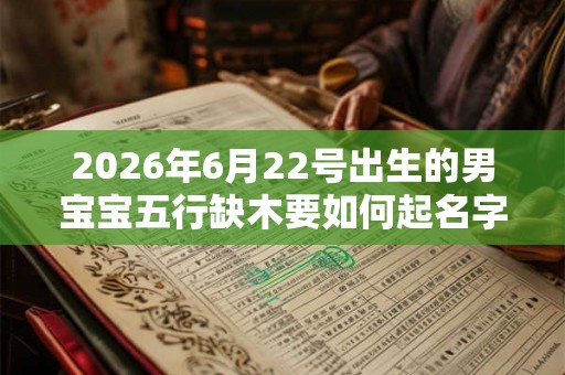 2026年6月22号出生的男宝宝五行缺木要如何起名字