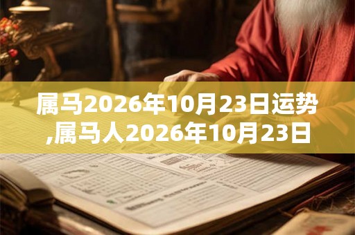 属马2026年10月23日运势,属马人2026年10月23日财运,生肖马2026年10月23日运势 属马2026年10月23日运势,属马人2026年10月23日财运,生肖马2026年10月23日运势