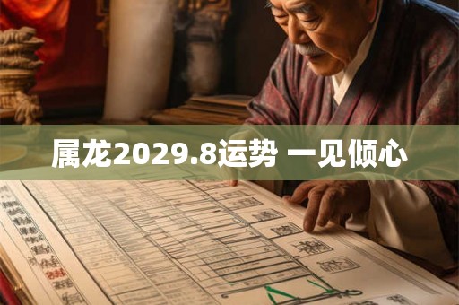属龙2029.8运势 一见倾心