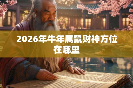 2026年牛年属鼠财神方位在哪里
