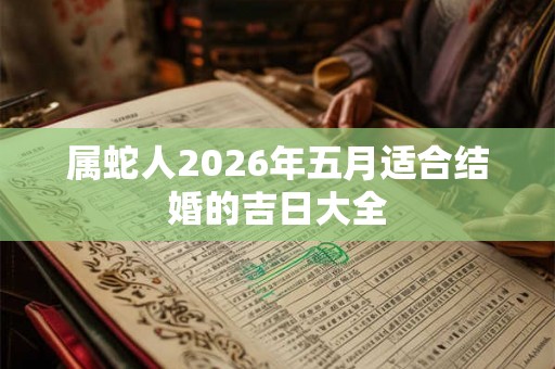 属蛇人2026年五月适合结婚的吉日大全