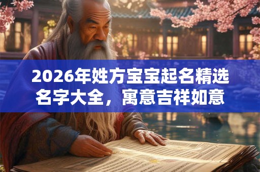 2026年姓方宝宝起名精选名字大全，寓意吉祥如意