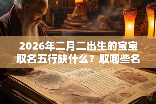 2026年二月二出生的宝宝取名五行缺什么？取哪些名字好？