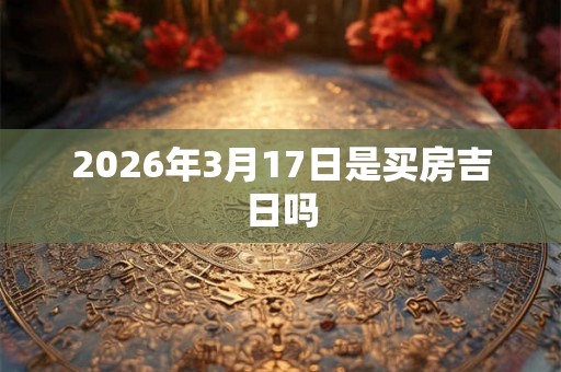 2026年3月17日是买房吉日吗