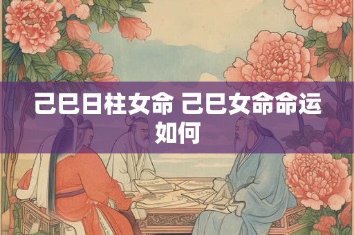 己巳日柱女命 己巳女命命运如何