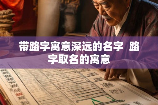 带路字寓意深远的名字  路字取名的寓意