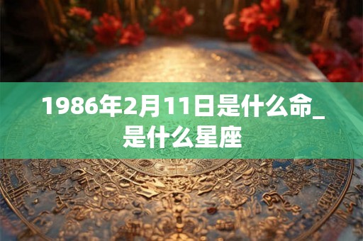 1986年2月11日是什么命_是什么星座