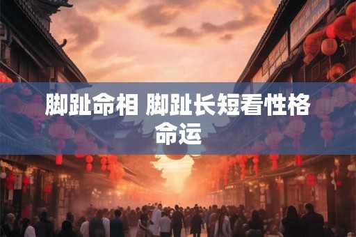 脚趾命相 脚趾长短看性格命运