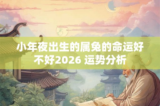 小年夜出生的属兔的命运好不好2026 运势分析