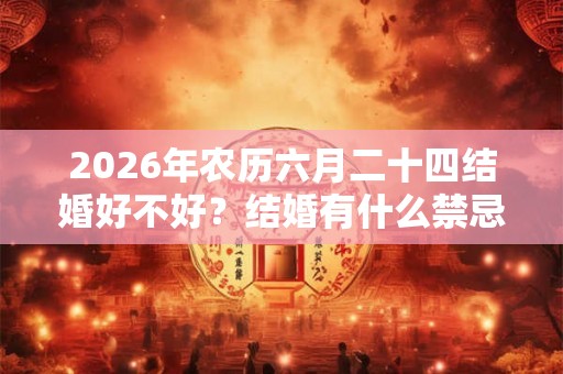 2026年农历六月二十四结婚好不好?结婚有什么禁忌? 2026年农历六月二十四结婚好不好?结婚有什么禁忌?