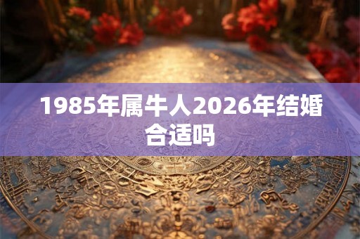 1985年属牛人2026年结婚合适吗