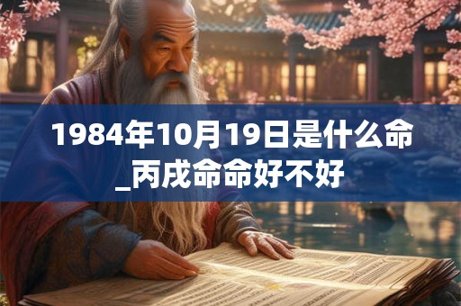 1984年10月19日是什么命_丙戌命命好不好