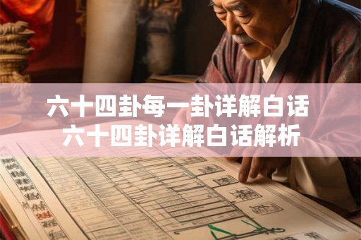 六十四卦每一卦详解白话 六十四卦详解白话解析