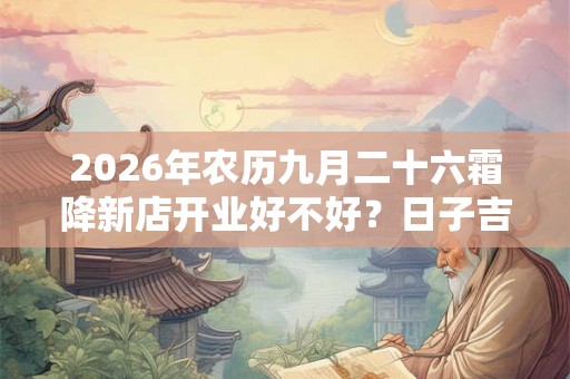 2026年农历九月二十六霜降新店开业好不好？日子吉利吗？