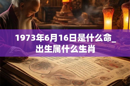 1973年6月16日是什么命_出生属什么生肖