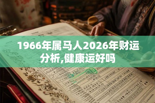 1966年属马人2026年财运分析,健康运好吗