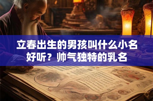 立春出生的男孩叫什么小名好听？帅气独特的乳名