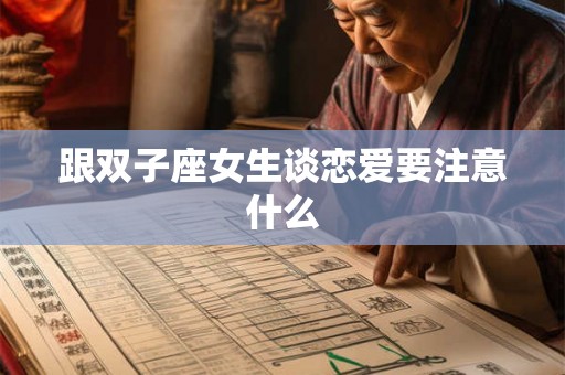 跟双子座女生谈恋爱要注意什么
