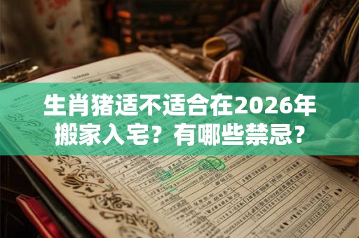 生肖猪适不适合在2026年搬家入宅？有哪些禁忌？