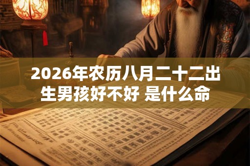 2026年农历八月二十二出生男孩好不好 是什么命