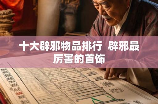 十大辟邪物品排行  辟邪最厉害的首饰