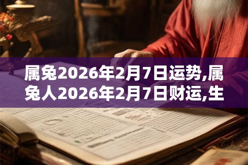 属兔2026年2月7日运势,属兔人2026年2月7日财运,生肖兔2026年2月7日运势