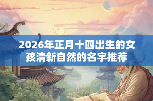 2026年正月十四出生的女孩清新自然的名字推荐 2026年正月十四出生的女孩清新自然的名字推荐
