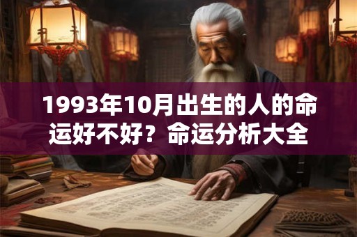 1993年10月出生的人的命运好不好？命运分析大全