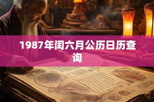 1987年闰六月公历日历查询