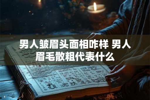 男人皱眉头面相咋样 男人眉毛散粗代表什么
