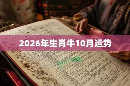 2026年生肖牛10月运势 2026年生肖牛10月运势