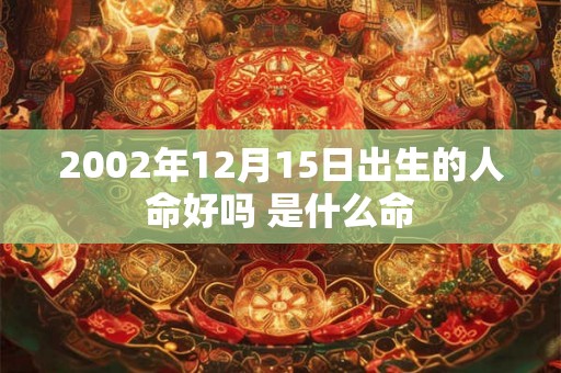 2002年12月15日出生的人命好吗 是什么命