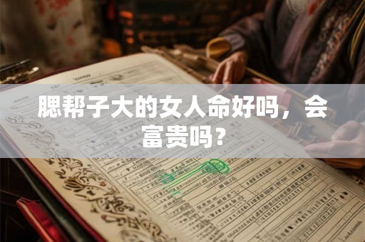 腮帮子大的女人命好吗，会富贵吗？