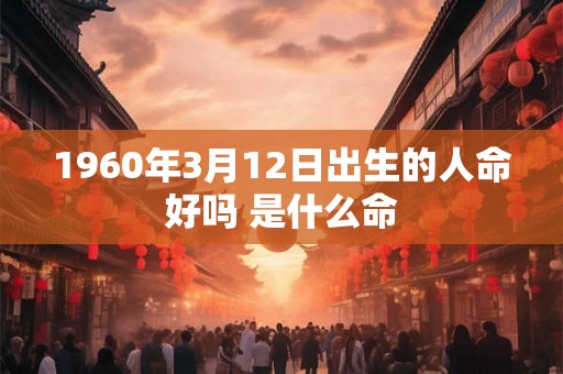 1960年3月12日出生的人命好吗 是什么命