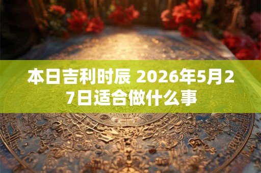 本日吉利时辰 2026年5月27日适合做什么事 本日吉利时辰 2026年5月27日适合做什么事