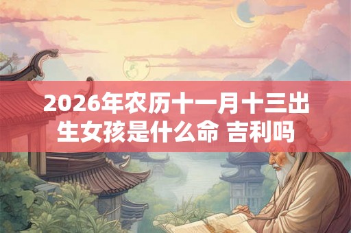 2026年农历十一月十三出生女孩是什么命 吉利吗 2026年农历十一月十三出生女孩是什么命 吉利吗