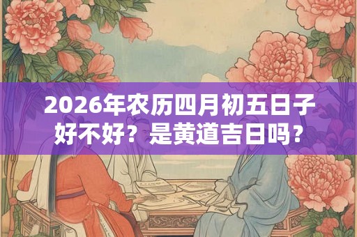 2026年农历四月初五日子好不好？是黄道吉日吗？