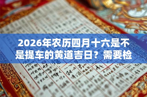 2026年农历四月十六是不是提车的黄道吉日?需要检查什么细节? 2026年农历四月十六是不是提车的黄道吉日?需要检查什么细节?